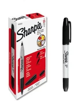 MARCADOR SHARPIE DOBLE PUNTA NEGRO