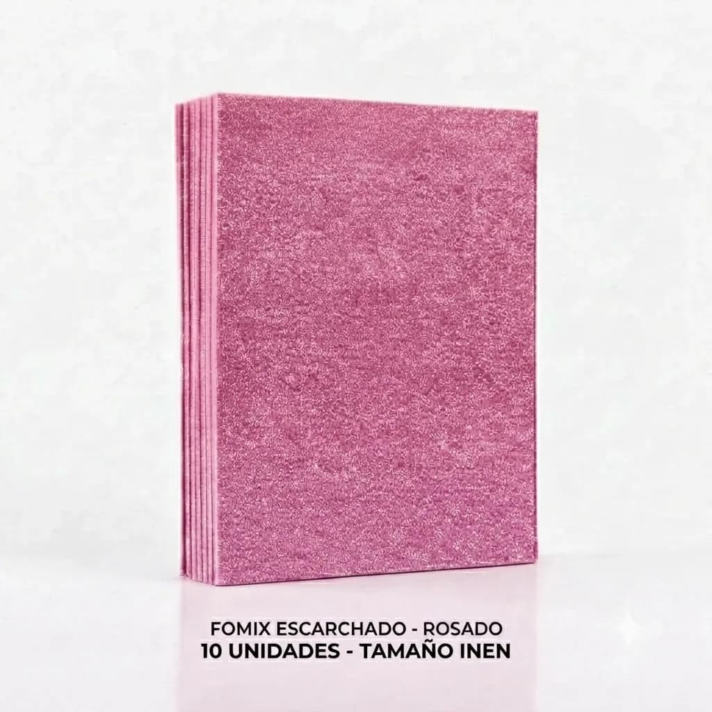 FOMIX X 10UN INEN ESCARCHADO ROSADO