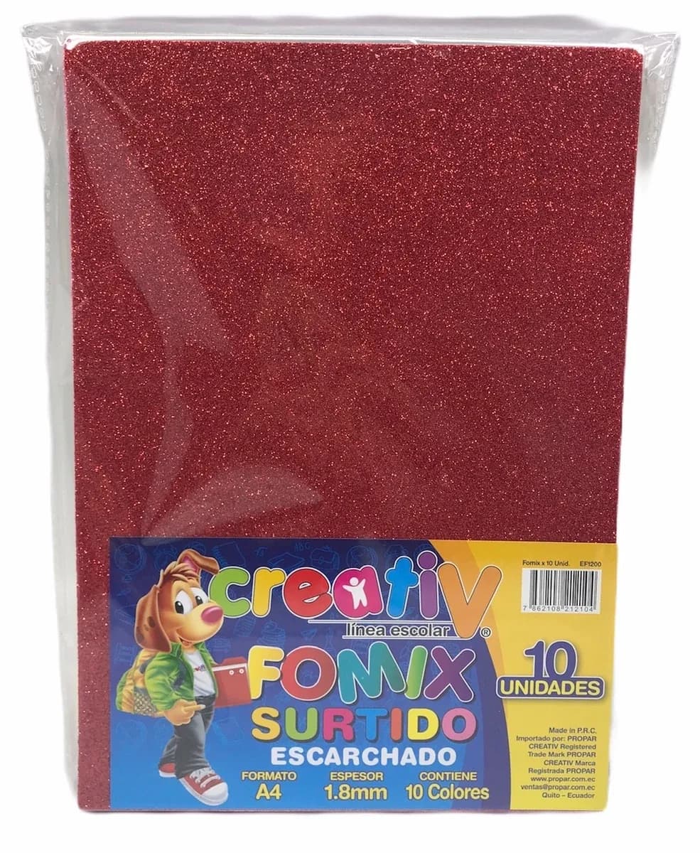 FOMIX X 10UN INEN ESCARCHADO SURTIDO COLORES
