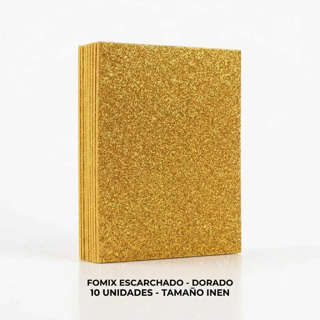 FOMIX X 10UN INEN ESCARCHADO ADHES DORADO