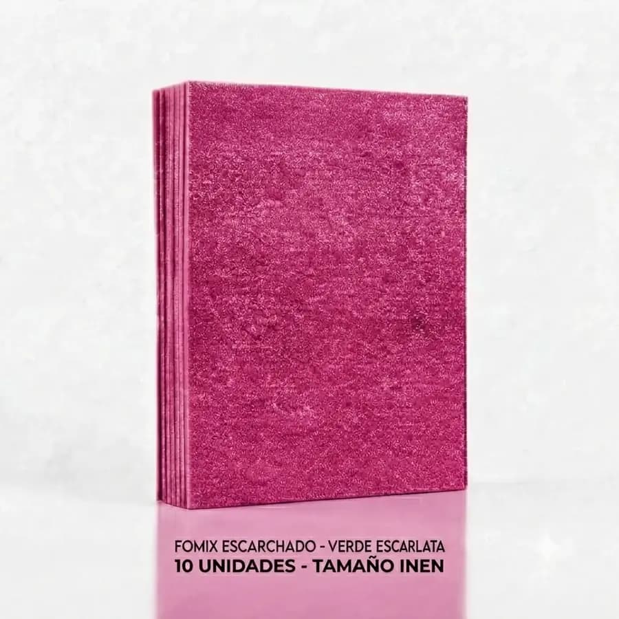 FOMIX X 10UN INEN ESCARCHADO ADHES FUCSIA