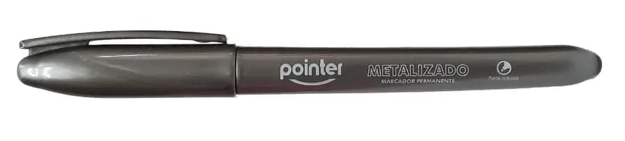 MARCADOR POINTER METALICO PLATEADO