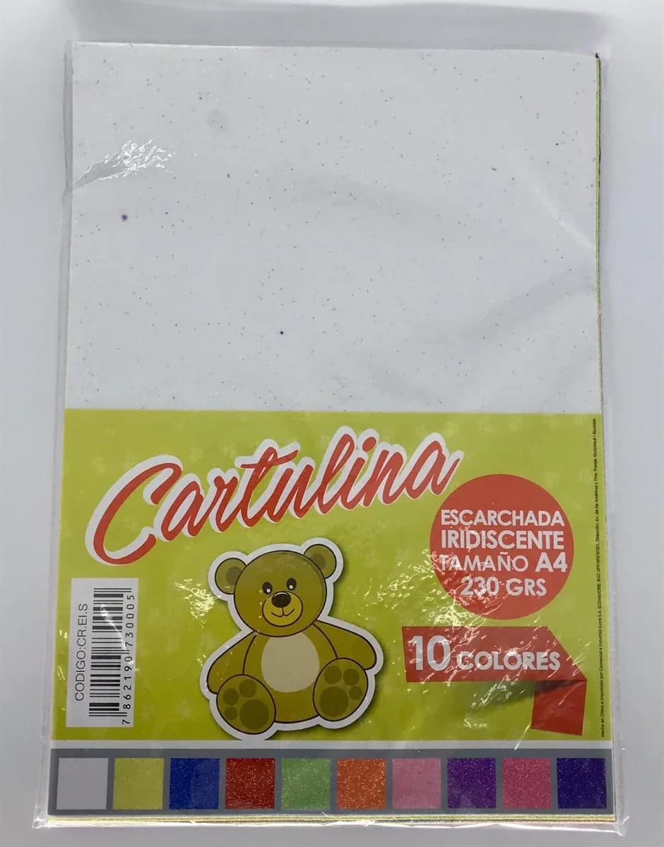 CART. X 10 COL INEN ESCARCHADA IRIDISCENTE