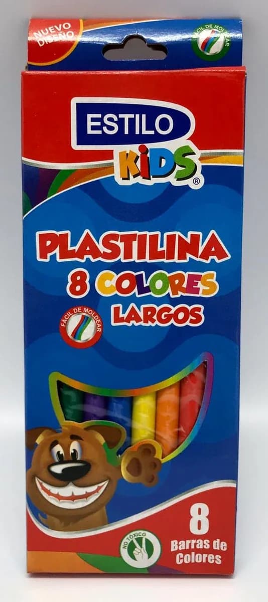 PLASTILINA ESTILO KIDS X 8COL GRANDE