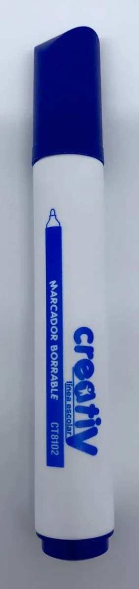 MARCADOR CREATIV BORRABLE AZUL
