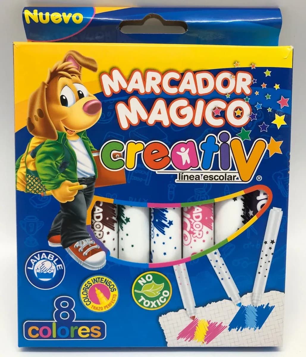 MARCADOR CREATIV X 8COL MAGICO