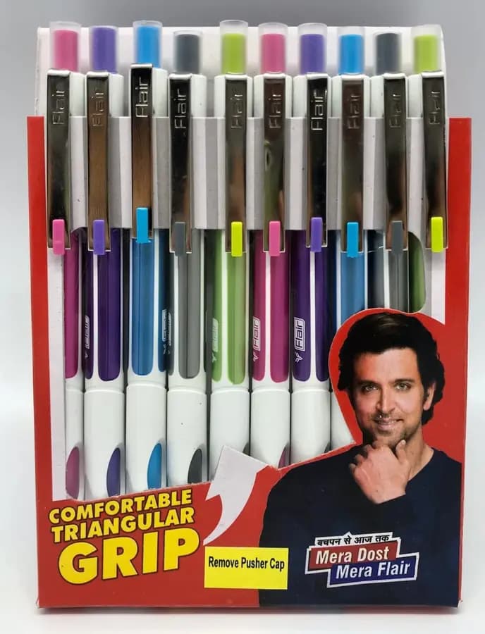 ESFERO ESTUCHE X 10UN FLAIR EZEE-CLICK PRO 1300 AZUL