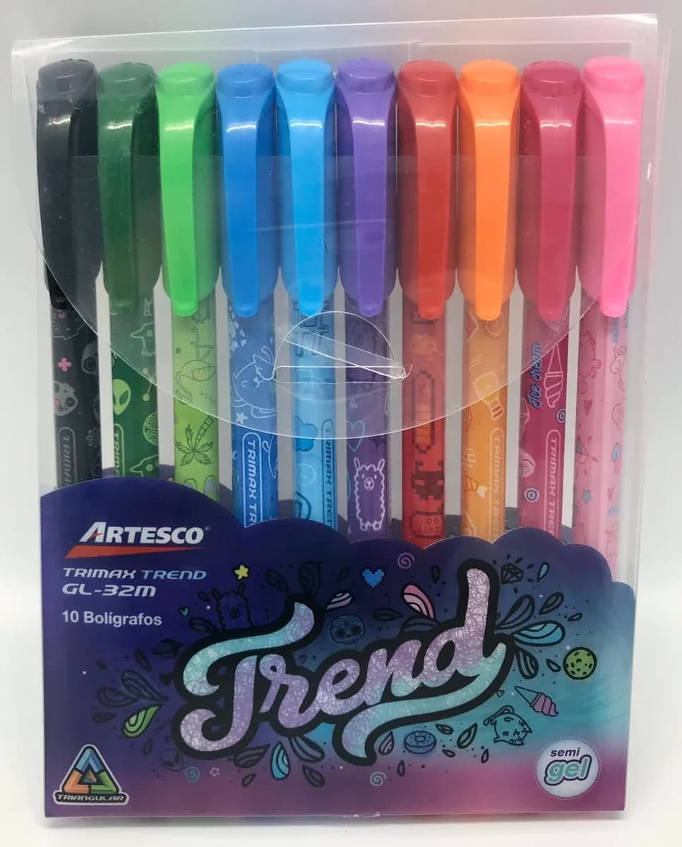 ESFERO ESTUCHE X 10COL ARTESCO TREND GL-32M