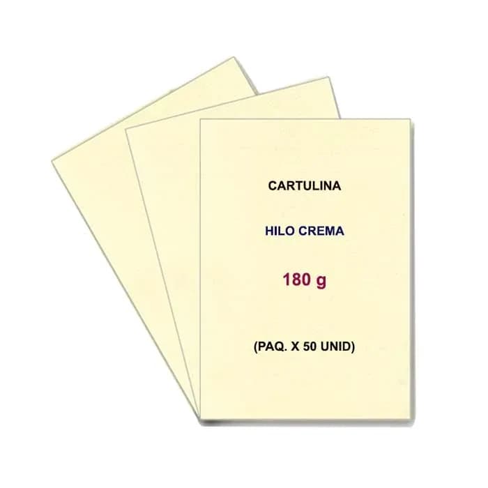PLIEGO CART. HILO CREMA 180GR 65X90