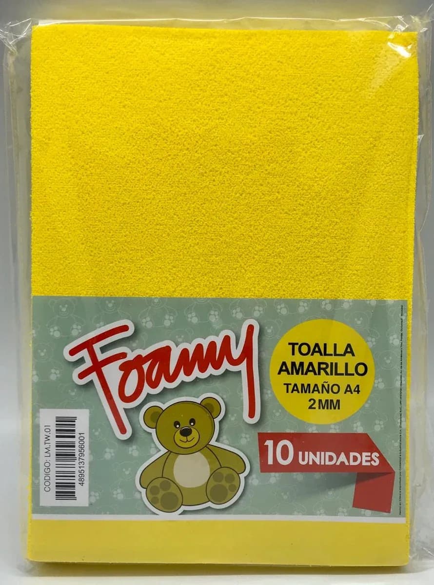 FOMIX X 10UN INEN TOALLA AMARILLO