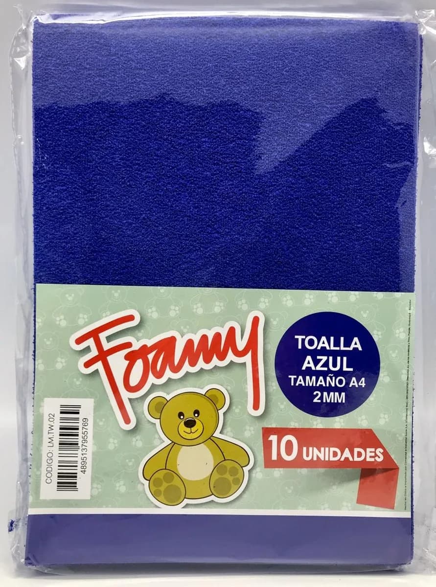 FOMIX X 10UN INEN TOALLA AZUL