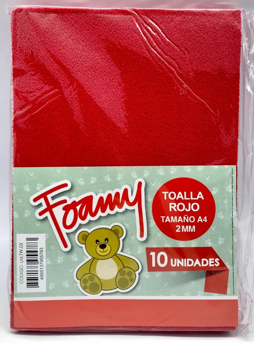 FOMIX X 10UN INEN TOALLA ROJO