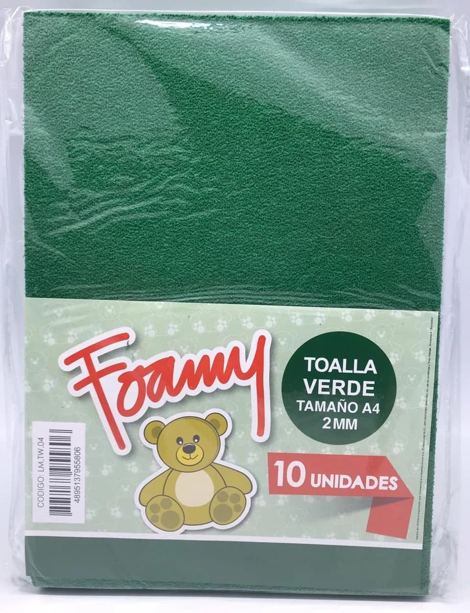 FOMIX X 10UN INEN TOALLA VERDE OBSCURO