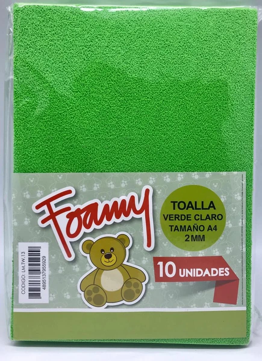 FOMIX X 10UN INEN TOALLA VERDE CLARO