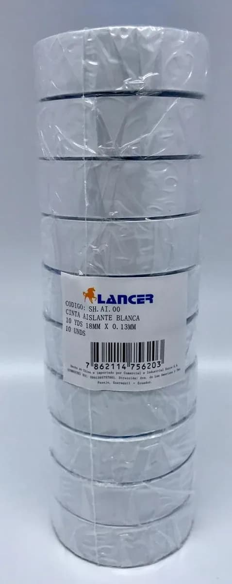 CINTA AISLANTE LANCER 10Y BLANCO
