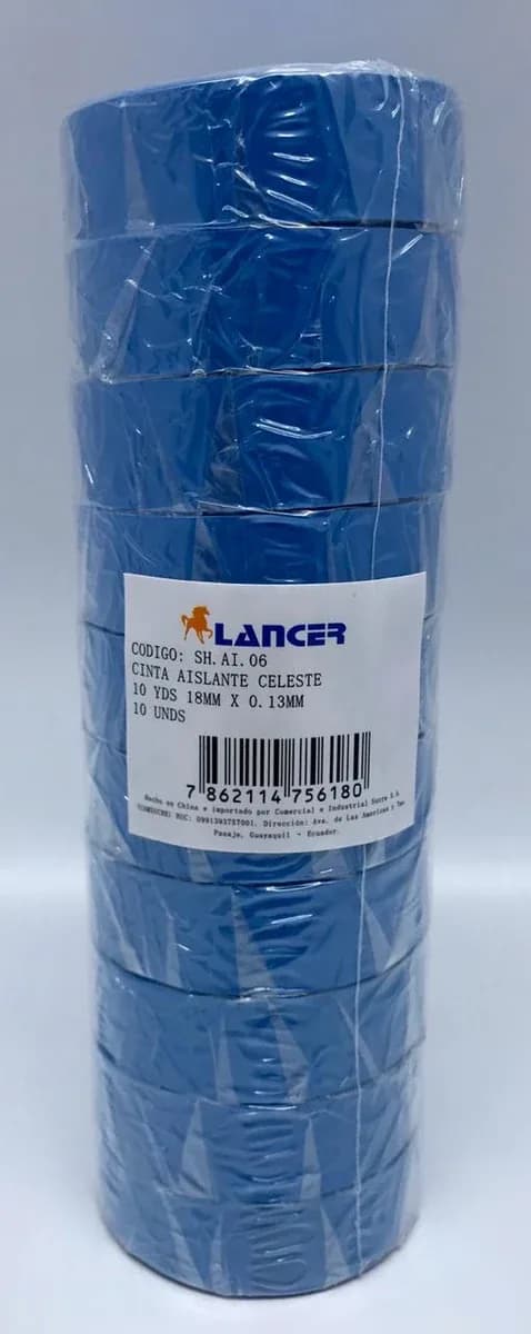CINTA AISLANTE LANCER 10Y CELESTE
