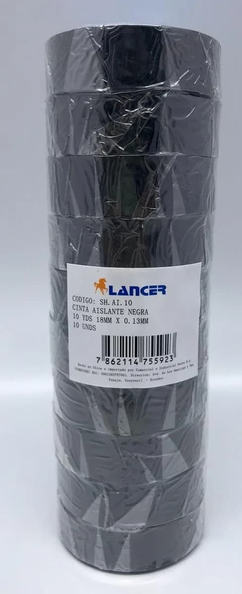 CINTA AISLANTE LANCER 10Y NEGRO