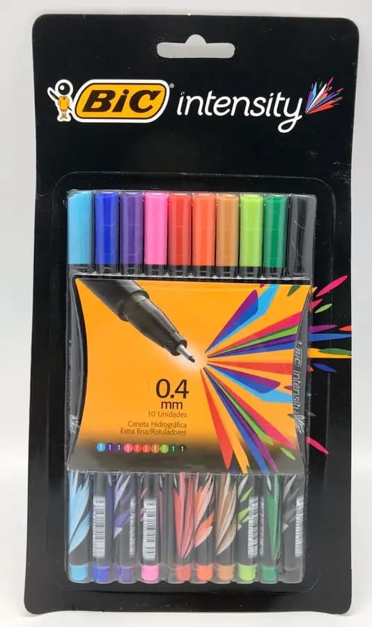 ESFERO BLISTER X 10COL BIC INTENSITY FINOS