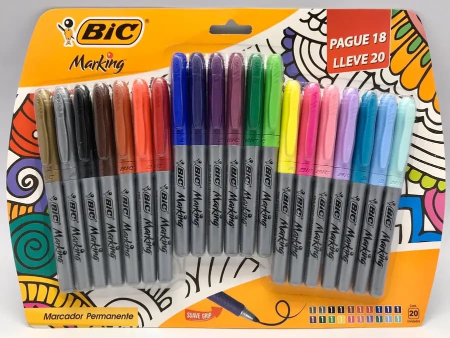 MARCADOR BIC X 20COL