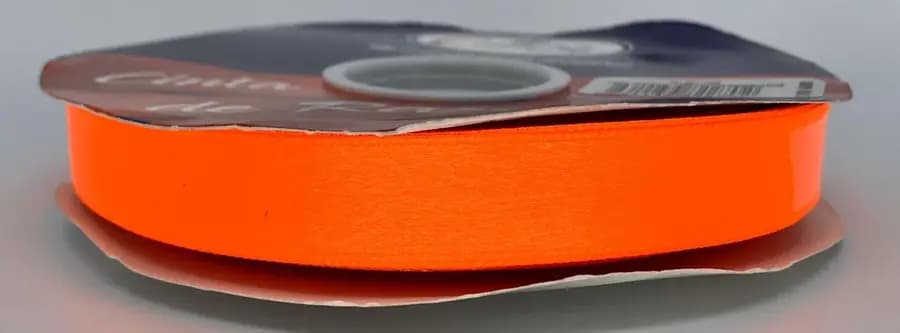 CINTA TELA FINA 15MM X 50Y NARANJA FOSFORESCENTE