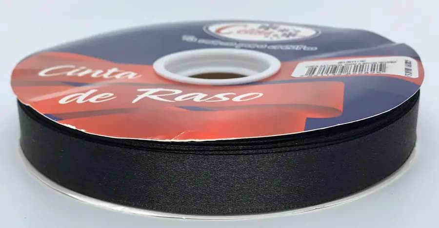 CINTA TELA FINA 15MM X 50Y NEGRO