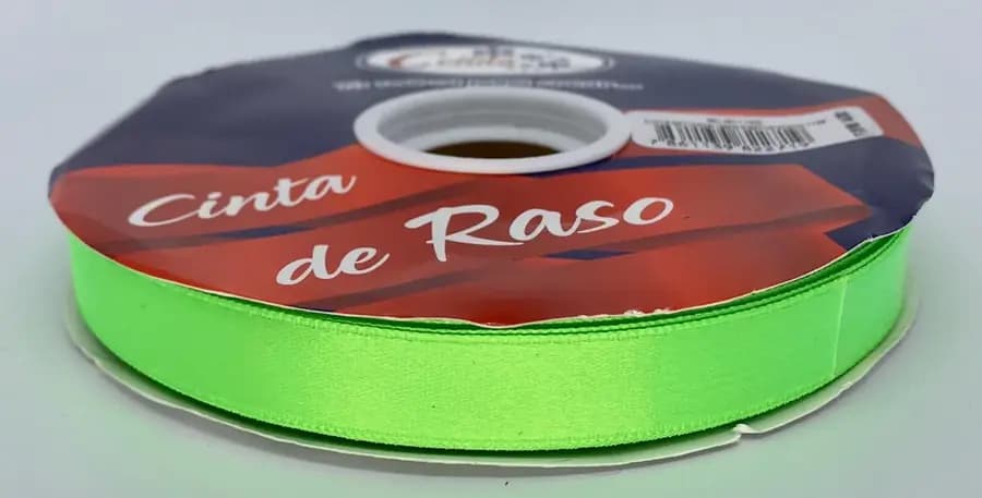 CINTA TELA FINA 15MM X 50Y VERDE FOSFORESCENTE
