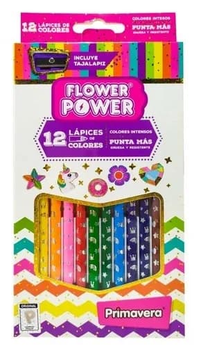 PINTURA PRIMAVERA X 12COL GRANDE FLOWER POWER