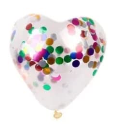GLOBO CORAZON CONFETTI JH154