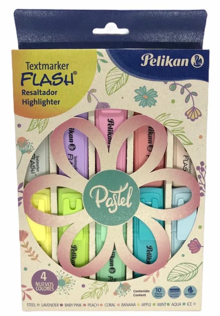 RESALTADOR X 10UN PELIKAN PASTELES