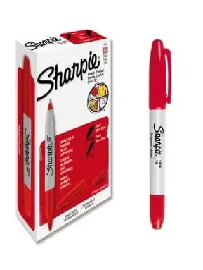 MARCADOR SHARPIE DOBLE PUNTA ROJO