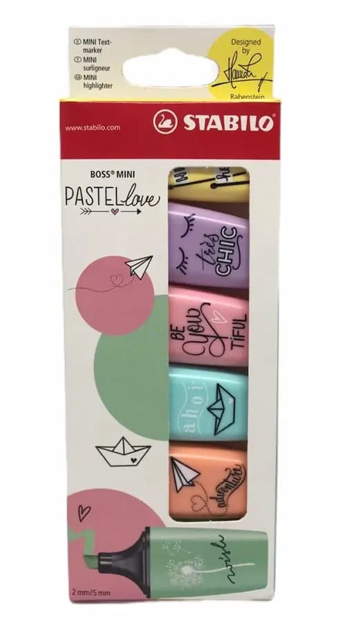 RESALTADOR MINI X 6UN STABILO PASTELES