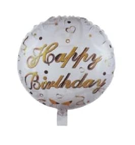 GLOBO ALUMINIO H.BIRTHDAY LETRA DORADA JH 1105