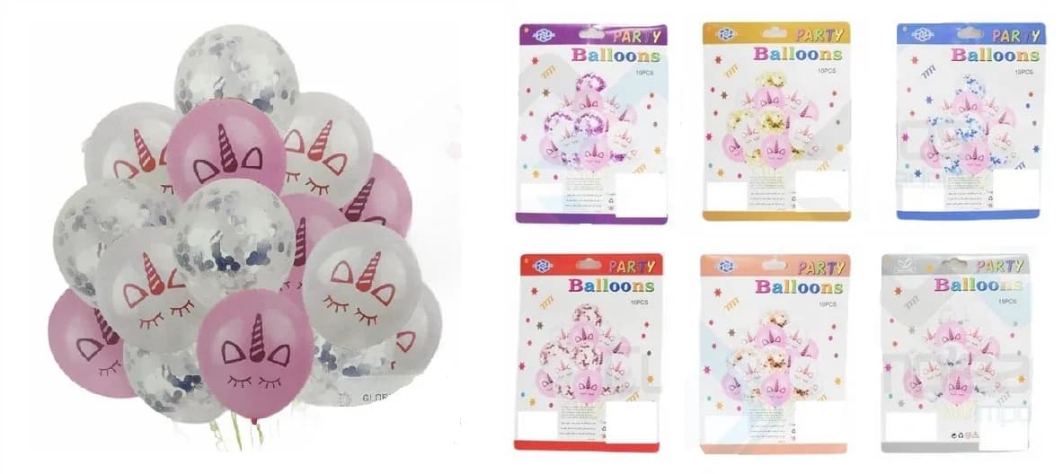 GLOBOS UNICORNIO X 10PZ 226-2