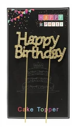 PINCHO METAL HAPPY BIRTHDAY 140-110 DORADO