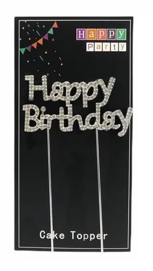 PINCHO METAL HAPPY BIRTHDAY 140-110 PLATEADO