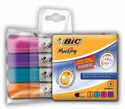 MARCADOR BIC X 4COL MINI BORRABLE