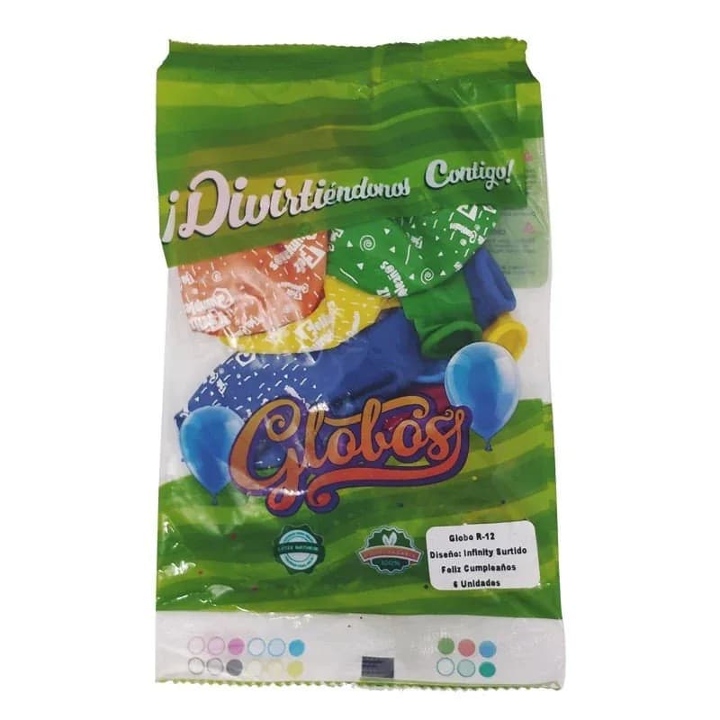 GLOBO LATEX SURTIDO PASTEL X 100U. 7271
