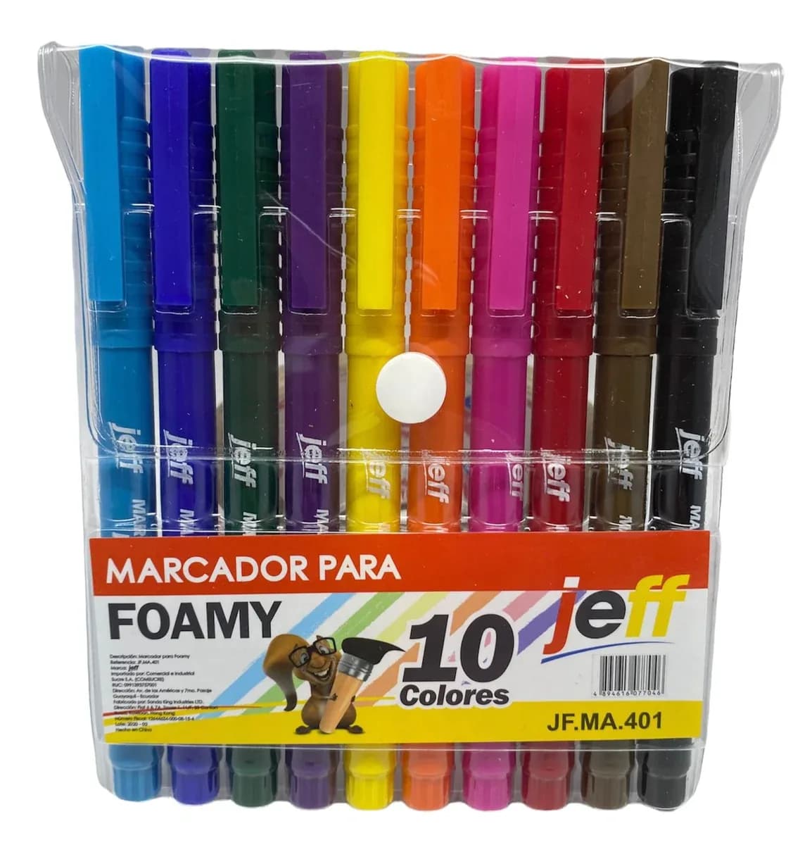 MARCADOR JEFF X 10COL FOMIX 401