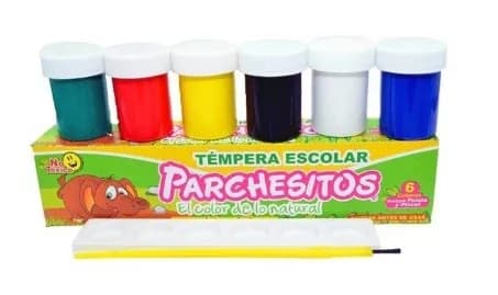 TEMPERA X 6COL PARCHESITOS