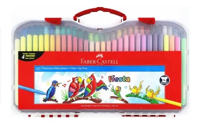 MARCADOR FABER C. X 60COL FIESTA