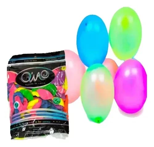 GLOBO FUNDA X 100 UN CELINA NEON SURT.