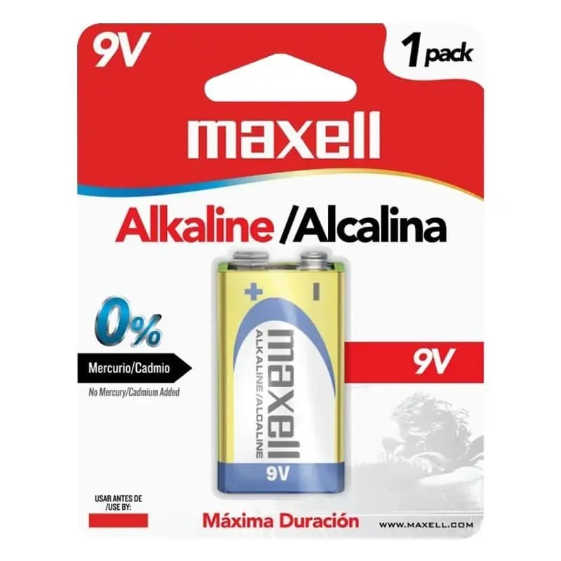 BATERIA MAXELL 9 VOLT.