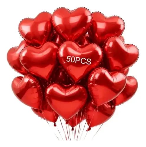 GLOBO FUNDA X 50 UN BALLONS CORAZON
