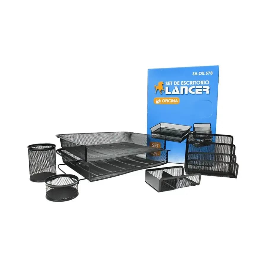 SET ESCRITORIO LANCER METAL X 5PZ