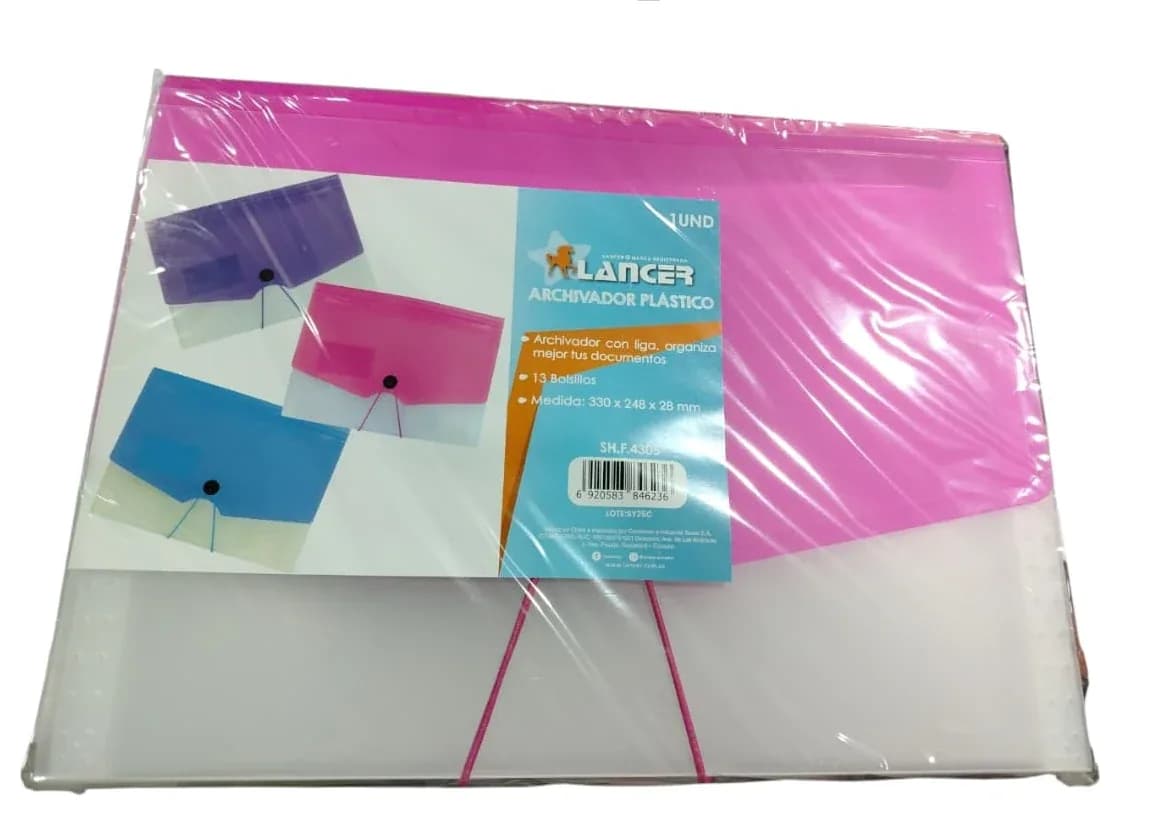 CARPETA ACORDEON LANCER 4305 X 13DIV.