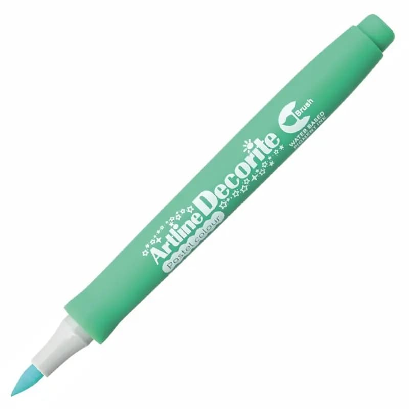 MARCADOR ARTLINE DECO. VERDE PASTEL BRUSH