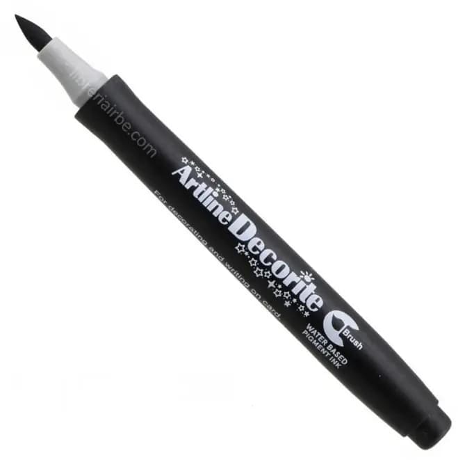MARCADOR ARTLINE DECO. NEGRO BRUSH
