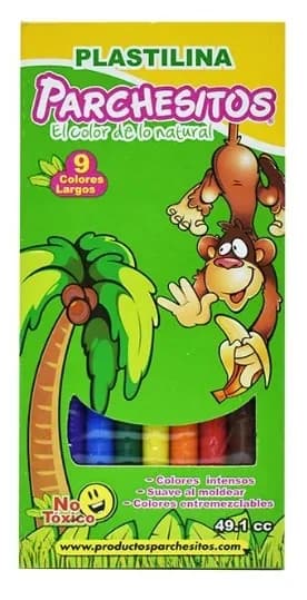 PLASTILINA PARCHESITOS X 9COL GRANDE