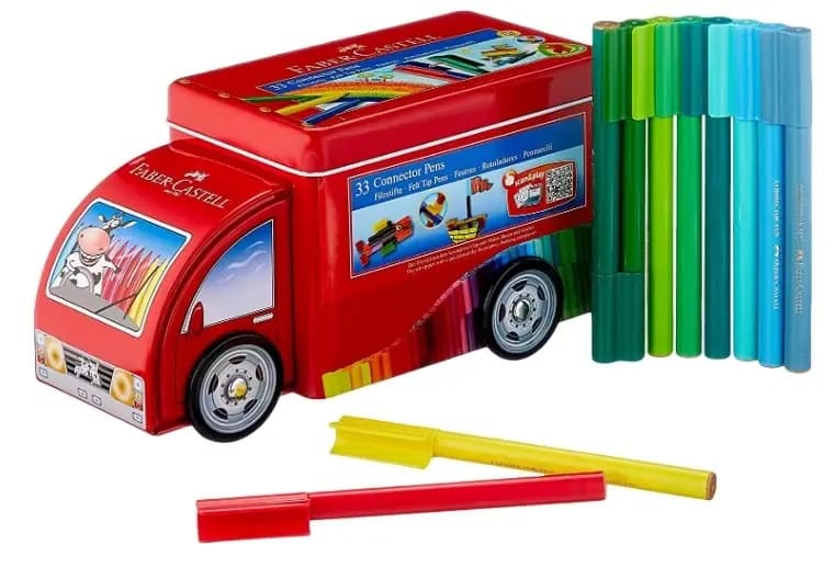 MARCADOR FABER C. X 33COL CAMION METAL