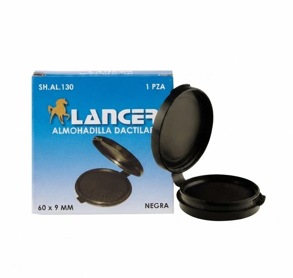 ALMOHADILLA DACTILAR LANCER NEGRA SH.AL.130